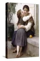 A Little Coaxing-William Adolphe Bouguereau-Stretched Canvas