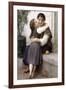 A Little Coaxing-William Adolphe Bouguereau-Framed Art Print