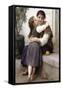 A Little Coaxing-William Adolphe Bouguereau-Framed Stretched Canvas