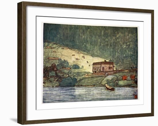 A Little Farm on the Riverside at Gjoba, 1905-Nico Jungman-Framed Giclee Print