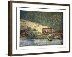 A Little Farm on the Riverside at Gjoba, 1905-Nico Jungman-Framed Giclee Print