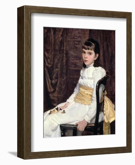 A Little Girl, 1887-Cecilia Beaux-Framed Giclee Print