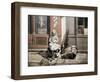 A Little Girl Playing with Her Doll; Two Guns and a Knapsack are Next to He-Fernand Cuville-Framed Giclee Print