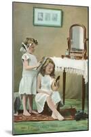 A Little Ladies' Maid, Girls at Toilette-null-Mounted Art Print