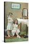 A Little Ladies' Maid, Girls at Toilette-null-Stretched Canvas