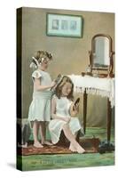 A Little Ladies' Maid, Girls at Toilette-null-Stretched Canvas