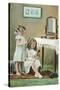 A Little Ladies' Maid, Girls at Toilette-null-Stretched Canvas