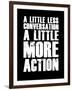 A Little More Action Black-NaxArt-Framed Art Print