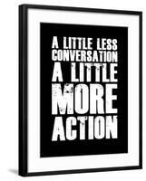 A Little More Action Black-NaxArt-Framed Art Print