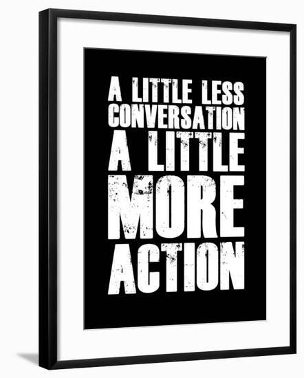 A Little More Action Black-NaxArt-Framed Art Print