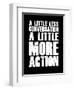 A Little More Action Black-NaxArt-Framed Art Print