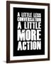 A Little More Action Black-NaxArt-Framed Art Print