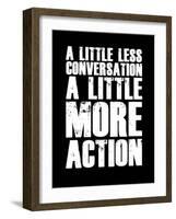 A Little More Action Black-NaxArt-Framed Art Print