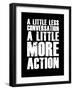 A Little More Action Black-NaxArt-Framed Art Print