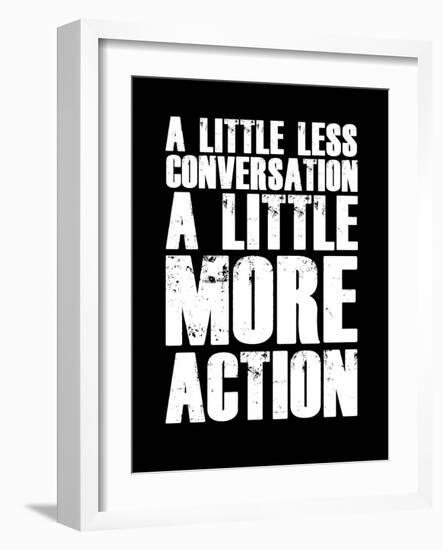 A Little More Action Black-NaxArt-Framed Art Print