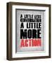 A Little More Action Grey-NaxArt-Framed Premium Giclee Print