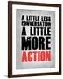 A Little More Action Grey-NaxArt-Framed Art Print