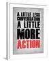 A Little More Action Grey-NaxArt-Framed Art Print