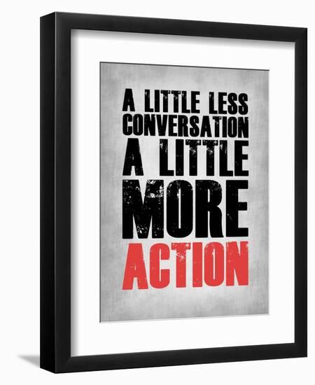 A Little More Action Grey-NaxArt-Framed Art Print