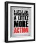 A Little More Action Grey-NaxArt-Framed Art Print