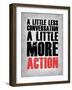 A Little More Action Grey-NaxArt-Framed Art Print