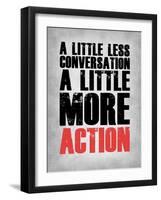 A Little More Action Grey-NaxArt-Framed Art Print