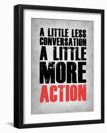 A Little More Action Grey-NaxArt-Framed Art Print