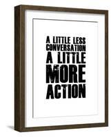 A Little More Action White-NaxArt-Framed Art Print