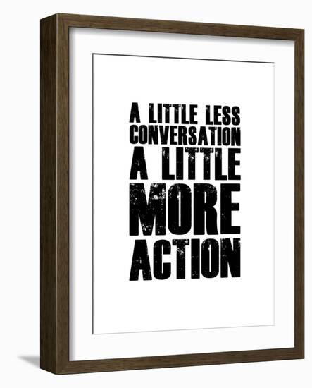 A Little More Action White-NaxArt-Framed Art Print