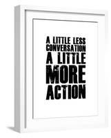 A Little More Action White-NaxArt-Framed Art Print