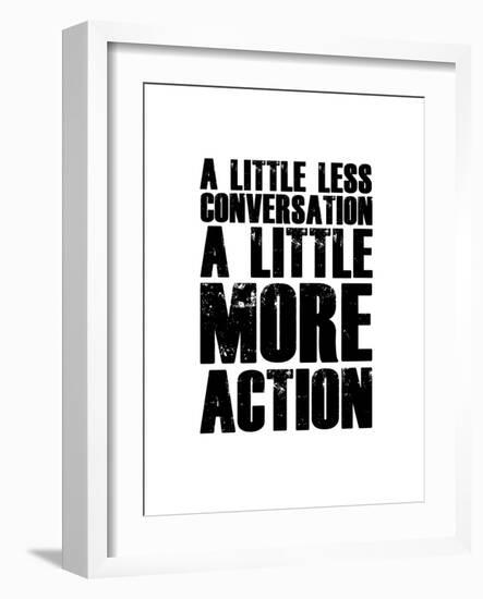 A Little More Action White-NaxArt-Framed Art Print