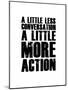 A Little More Action White-NaxArt-Mounted Art Print