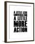 A Little More Action White-NaxArt-Framed Art Print