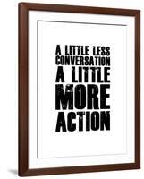 A Little More Action White-NaxArt-Framed Art Print