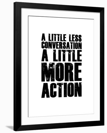 A Little More Action White-NaxArt-Framed Art Print