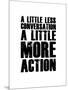 A Little More Action White-NaxArt-Mounted Art Print
