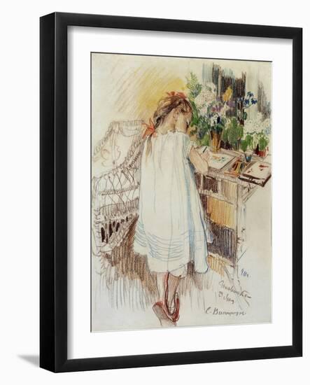 A Little One, 1910-Sergei Arsenyevich Vinogradov-Framed Giclee Print