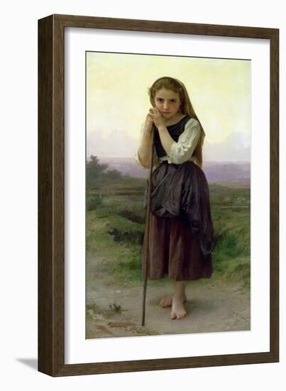 A Little Shepherdess, 1891-William Adolphe Bouguereau-Framed Giclee Print