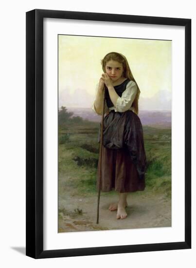 A Little Shepherdess, 1891-William Adolphe Bouguereau-Framed Giclee Print