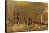 A Liverpool Street-John Atkinson Grimshaw-Stretched Canvas