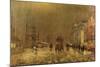 A Liverpool Street-John Atkinson Grimshaw-Mounted Giclee Print