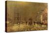 A Liverpool Street-John Atkinson Grimshaw-Stretched Canvas