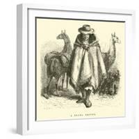 A Llama Driver-Édouard Riou-Framed Giclee Print