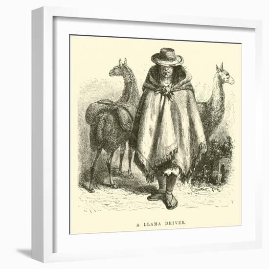 A Llama Driver-Édouard Riou-Framed Giclee Print