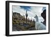 A Llama Watches Out over Isla Del Pescado Above Salar De Uyuni-Alex Saberi-Framed Photographic Print