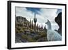 A Llama Watches Out over Isla Del Pescado Above Salar De Uyuni-Alex Saberi-Framed Photographic Print