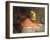 A Lobster, Shrimps and a Crab by an Urn on a Stone Ledge-Magne Desire-Alfred-Framed Giclee Print
