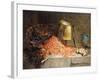 A Lobster, Shrimps and a Crab by an Urn on a Stone Ledge-Magne Desire-Alfred-Framed Giclee Print