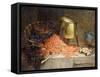 A Lobster, Shrimps and a Crab by an Urn on a Stone Ledge-Magne Desire-Alfred-Framed Stretched Canvas