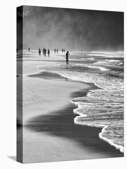 A Local Fisherman Fishing on Itamambuca Beach, Ubatuba, Brazil-Alex Saberi-Stretched Canvas